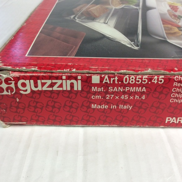 guzzini New Vintage Clear Plastic Chip n Dip Tray - Picture 2 of 9